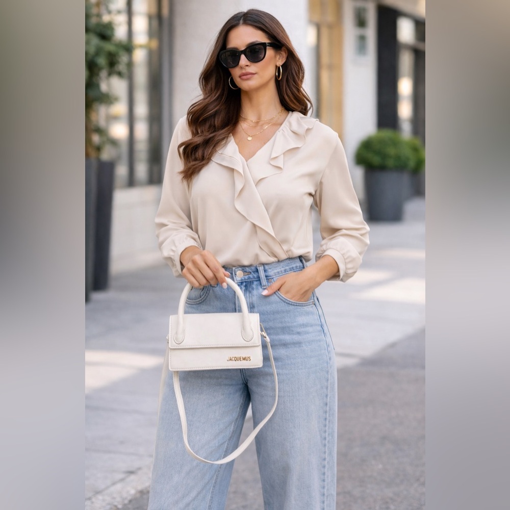 Jacquemus White Mini Handle Bag - Chic Women’s Shoulder Purse